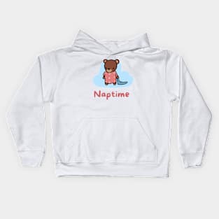 Naptime Bear Cub Kids Hoodie